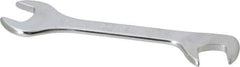 Facom - 16mm Stubby Extra Thin Open End Wrench - 5-33/64" OAL, Double End, Satin Finish, 15° & 75° Head Angle - Exact Tool & Supply