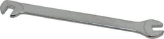 Facom - 3.20mm Stubby Extra Thin Open End Wrench - 2-3/4" OAL, Double End, Satin Finish, 15° & 75° Head Angle - Exact Tool & Supply