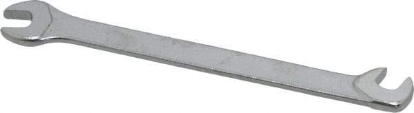 Facom - 4mm Stubby Extra Thin Open End Wrench - 2-3/4" OAL, Double End, Satin Finish, 15° & 75° Head Angle - Exact Tool & Supply