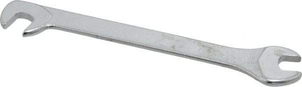 Facom - 5mm Stubby Extra Thin Open End Wrench - 2-61/64" OAL, Double End, Satin Finish, 15° & 75° Head Angle - Exact Tool & Supply