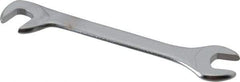 Facom - 8mm Stubby Extra Thin Open End Wrench - 3-35/64" OAL, Double End, Satin Finish, 15° & 75° Head Angle - Exact Tool & Supply