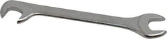 Facom - 9mm Stubby Extra Thin Open End Wrench - 3-35/64" OAL, Double End, Satin Finish, 15° & 75° Head Angle - Exact Tool & Supply