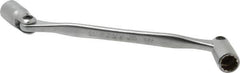 Facom - 10 x 11mm, 12 Point, Satin Chrome Coated, Double Flex-End Socket Wrench - 7-21/32" OAL, 18mm Head Thickness - Exact Tool & Supply