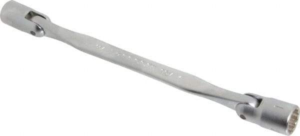 Facom - 16 x 17", 12 Point, Satin Chrome Coated, Double Flex-End Socket Wrench - 11-1/32" OAL, 35mm Head Thickness - Exact Tool & Supply