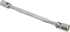 Facom - 16 x 17", 12 Point, Satin Chrome Coated, Double Flex-End Socket Wrench - 11-1/32" OAL, 35mm Head Thickness - Exact Tool & Supply