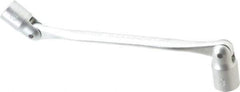 Facom - 5/8", 12 Point, Satin Chrome Coated, Double Flex-End Socket Wrench - 11-17/64" OAL, 36mm Head Thickness - Exact Tool & Supply