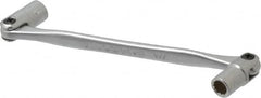 Facom - 8 x 9", 12 Point, Satin Chrome Coated, Double Flex-End Socket Wrench - Exact Tool & Supply