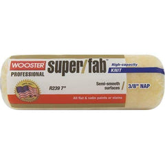 Wooster Brush - 3/8" Nap, 7" Wide Paint Roller - Medium Texture, Synthetic Knit - Exact Tool & Supply