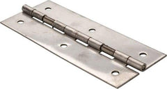 Value Collection - 5" Long x 2" Wide x 0.05" Thick, Closing Spring Hinge - Stainless Steel - Exact Tool & Supply