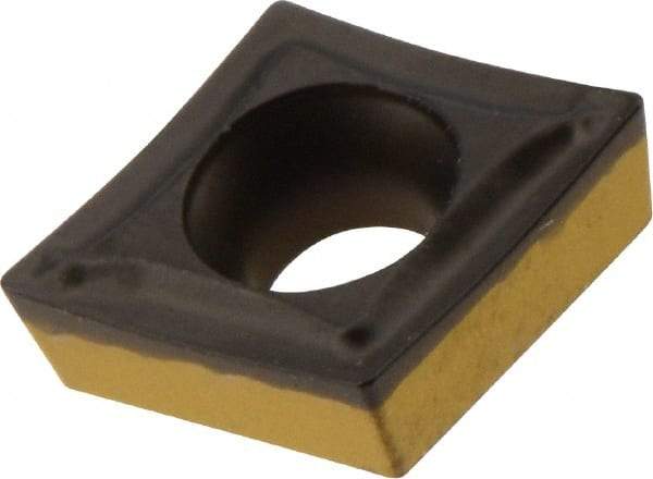 Iscar - CCMT2-0 SM Grade IC8150 Carbide Turning Insert - TiCN/Al2O3/TiCN/TiN Finish, 80° Diamond, 1/4" Inscr Circle, 3/32" Thick, 0.0079" Corner Radius - Exact Tool & Supply