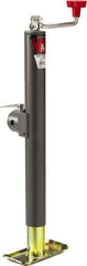 Bulldog - Round Swivel Topwind Jack - 5,000 Lb Load Capacity, 14.7 to 29.7" Service Height - Exact Tool & Supply