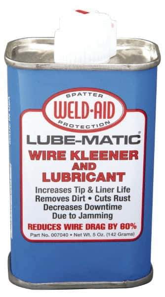 Made in USA - 5 Ounce Container, Lube Matic Wire Cleaner - For Use with All Size MIG Wire - Exact Tool & Supply