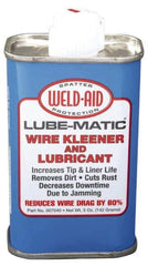 Made in USA - 5 Ounce Container, Lube Matic Wire Cleaner - For Use with All Size MIG Wire - Exact Tool & Supply