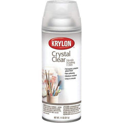 Krylon - Crystal Clear, Gloss, Acrylic Coating Spray Paint - 15 to 20 Sq Ft per Can, 11 oz Container - Exact Tool & Supply