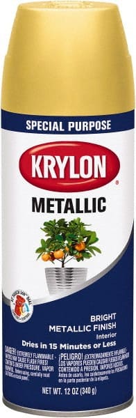 Krylon - Gold, Metallic, Aerosol Spray Paint - Exact Tool & Supply