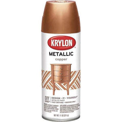 Krylon - Copper (Color), Metallic, Aerosol Spray Paint - 15 to 20 Sq Ft per Can, 16 oz Container - Exact Tool & Supply