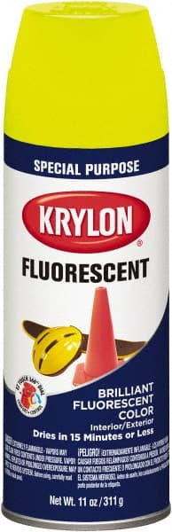 Krylon - Yellow, Fluorescent, Aerosol Spray Paint - Exact Tool & Supply