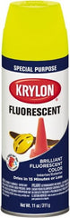 Krylon - Yellow, Fluorescent, Aerosol Spray Paint - Exact Tool & Supply