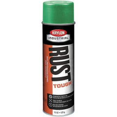 Krylon - Bright Green, 15 oz Net Fill, High Gloss, Enamel Spray Paint - 30 to 35 Sq Ft per Can, 20 oz Container - Exact Tool & Supply