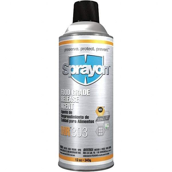 Sprayon - 16 Ounce Aerosol Can, Clear, General Purpose Mold Release - Food Grade, Silicone Composition - Exact Tool & Supply