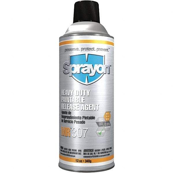 Sprayon - 16 Ounce Aerosol Can, Clear, Heavy-Duty Mold Release - Silicone Composition - Exact Tool & Supply