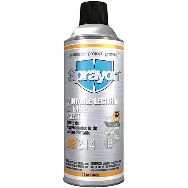 Sprayon - 16 Ounce Aerosol Can, Amber, General Purpose Mold Release - Food Grade, Lecithin Composition - Exact Tool & Supply