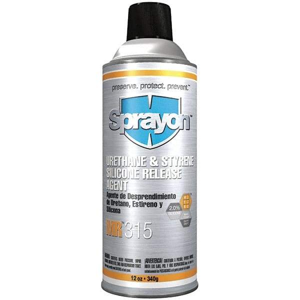 Sprayon - 16 Ounce Aerosol Can, Clear, General Purpose Mold Release - Silicone Composition - Exact Tool & Supply