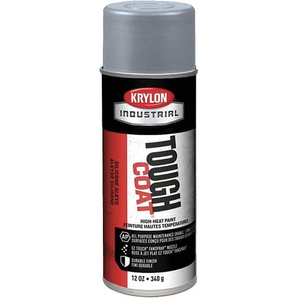 Sprayon - High Temp Aluminum (Color), Metallic, Acrylic Enamel Spray Paint - 15 to 20 Sq Ft per Can, 16 oz Container - Exact Tool & Supply