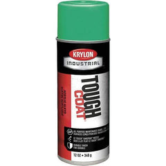 Krylon - OSHA Green, 12 oz Net Fill, High Gloss, Enamel Spray Paint - 20 to 25 Sq Ft per Can, 16 oz Container, Use on Conduits, Ducts, Electrical Equipment, Machinery, Metal, Motors, Pipelines & Marking Areas, Railings, Steel Bars, Tool Boxes, Tools - Exact Tool & Supply