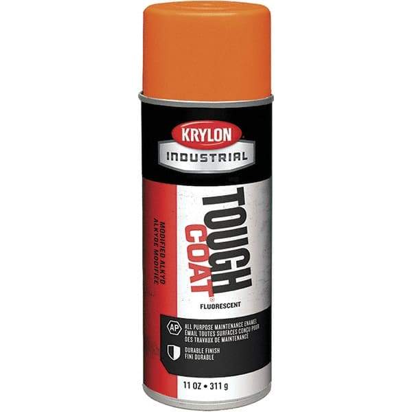 Krylon - Orange, Fluorescent, Acrylic Enamel Spray Paint - 15 to 20 Sq Ft per Can, 12 oz Container - Exact Tool & Supply