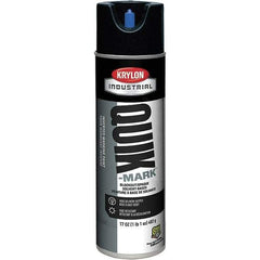 Krylon - 20 fl oz Black Marking Paint - 664' Coverage at 1" Wide, Solvent-Based Formula, 430 gL VOC - Exact Tool & Supply