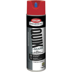 Krylon - 20 fl oz Red Marking Paint - 50 to 60 Sq Ft Coverage, Solvent-Based Formula - Exact Tool & Supply