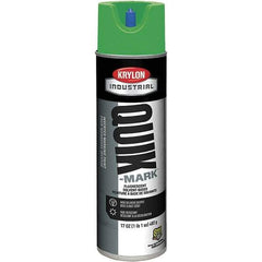 Krylon - 20 fl oz Green Marking Paint - 50 to 60 Sq Ft Coverage, Solvent-Based Formula - Exact Tool & Supply