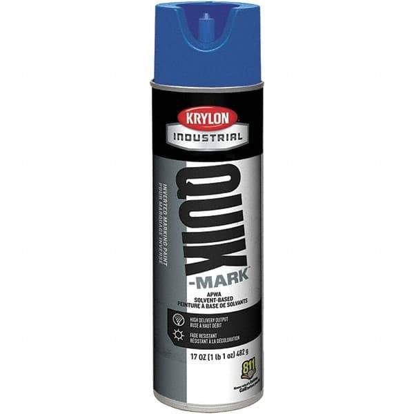Krylon - 20 fl oz Blue Marking Paint - 50 to 60 Sq Ft Coverage, Solvent-Based Formula - Exact Tool & Supply