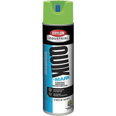 Krylon - 20 fl oz Green Marking Paint - 50 to 60 Sq Ft Coverage, Water-Based Formula - Exact Tool & Supply