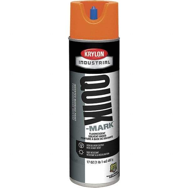 Krylon - 20 fl oz Orange Marking Paint - 50 to 60 Sq Ft Coverage, Solvent-Based Formula - Exact Tool & Supply