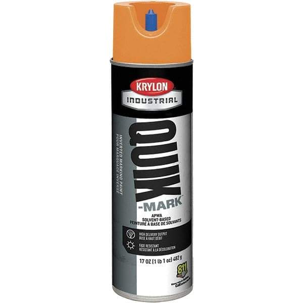 Krylon - 20 fl oz Orange Marking Paint - 50 to 60 Sq Ft Coverage, Solvent-Based Formula - Exact Tool & Supply