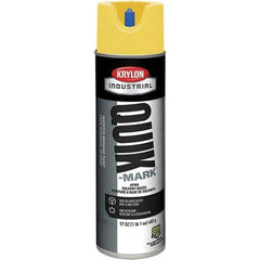 Krylon - 20 fl oz Yellow Marking Paint - 50 to 60 Sq Ft Coverage, Solvent-Based Formula - Exact Tool & Supply