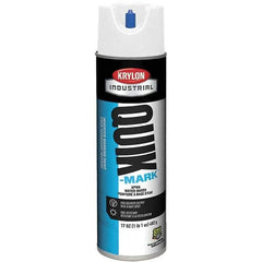 Krylon - 20 fl oz White Marking Paint - 50 to 60 Sq Ft Coverage, Water-Based Formula - Exact Tool & Supply