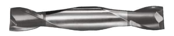 SGS - 11/64", 5/16" LOC, 3/16" Shank Diam, 2" OAL, 2 Flute, Solid Carbide Square End Mill - Double End, AlTiN Finish, Spiral Flute, 30° Helix, Centercutting, Right Hand Cut, Right Hand Flute, Series 15 - Exact Tool & Supply