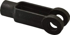 Gibraltar - 3/4-10 Thread, 1-1/2" Yoke Width, Carbon Steel, Tapped Yoke - 5/8" Hole Diam, 2-3/4" Hole Center to Neck, 1-3/8" Yoke Arm Height, 1-1/8" Neck Diam, 1-1/4" Neck Length, 4" OAL - Exact Tool & Supply
