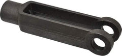 Gibraltar - 3/4-10 Thread, 1-5/8" Yoke Width, Carbon Steel, Tapped Yoke - 3/4" Hole Diam, 4-9/16" Hole Center to Neck, 1-7/16" Yoke Arm Height, 1-1/4" Neck Diam, 1-1/2" Neck Length, 6-1/16" OAL - Exact Tool & Supply