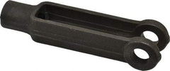 Gibraltar - 1/2-20 Thread, 1-1/8" Yoke Width, Carbon Steel, Tapped Yoke - 1/2" Hole Diam, 3-1/16" Hole Center to Neck, 15/16" Yoke Arm Height, 13/16" Neck Diam, 1-1/8" Neck Length, 4-3/16" OAL - Exact Tool & Supply