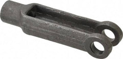 Gibraltar - 5/8-18 Thread, 1-3/8" Yoke Width, Carbon Steel, Tapped Yoke - 5/8" Hole Diam, 3-11/16" Hole Center to Neck, 1-3/16" Yoke Arm Height, 1-1/16" Neck Diam, 1-1/4" Neck Length, 4-15/16" OAL - Exact Tool & Supply