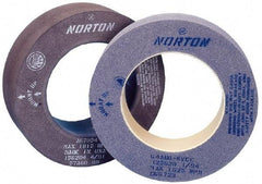Norton - 16" Diam x 5" Hole x 2" Wide Centerless & Cylindrical Grinding Wheel - 60 Grit, Aluminum Oxide, Type 1, Medium Grade, Vitrified Bond, No Recess - Exact Tool & Supply