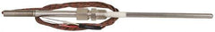 Thermo Electric - 0 to 1600°F, J Pipe Fitting, Thermocouple Probe - 6 Ft. Cable Length, Stripped Ends, 9 Sec Response Time - Exact Tool & Supply