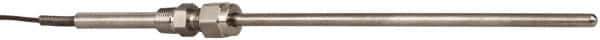 Thermo Electric - 0 to 1600°F, J Pipe Fitting, Thermocouple Probe - 3 Ft. Cable Length, Stripped Ends, 9 Sec Response Time - Exact Tool & Supply