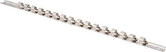 Proto - 16 Piece Capacity Socket Clip Rail - 3/8" Drive, Plain - Exact Tool & Supply