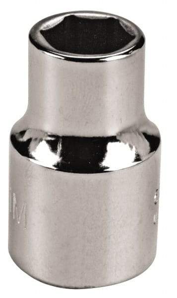 Proto - 1/4" Drive, Deep Hand Socket - 6 Points, 1-63/64" OAL, Chrome Vanadium, Chrome Finish - Exact Tool & Supply