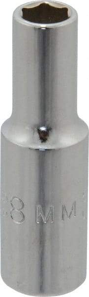 Proto - 3/8" Drive, Deep Hand Socket - 6 Points, 2-1/8" OAL, Chrome Finish - Exact Tool & Supply
